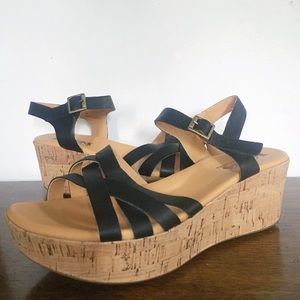 KORK-EASE Nalin Platform Wedge Sandals Size 8